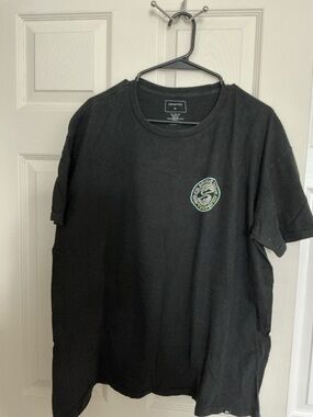 Quiksilver Black Short-Sleeve T-Shirt with Green Logo